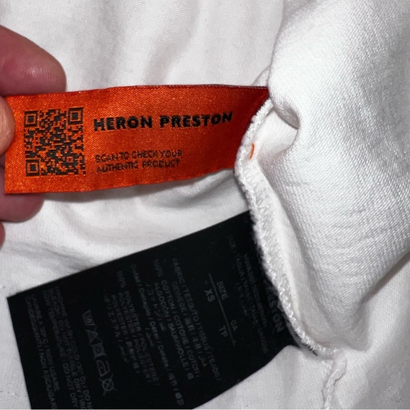 Heron Preston White “Style” Mock Neck Long Sleeve T-Shirt - Picture 4 of 5